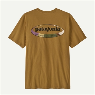 Patagonia Mens 95 Oval Logo T-Shirt bobcat brown sunshine ryg